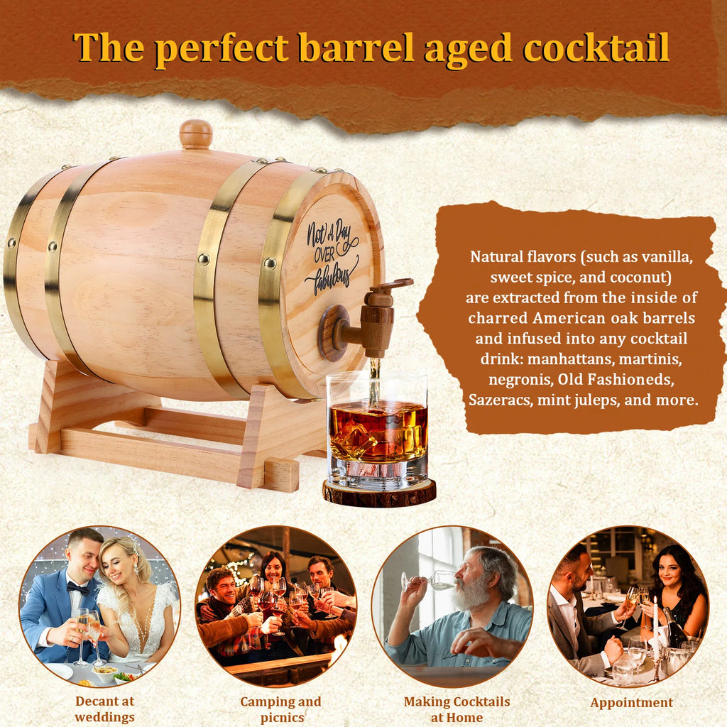 Mini Oak Whiskey Barrel | Home Bar Gift | Personalised Engraving