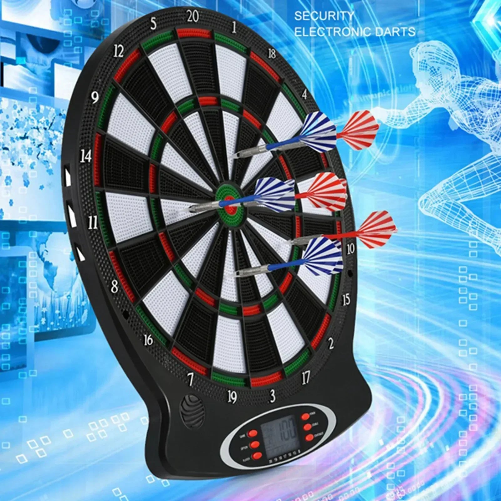 Electronic Dartboard Set | LCD Scoring | 6 Darts Included