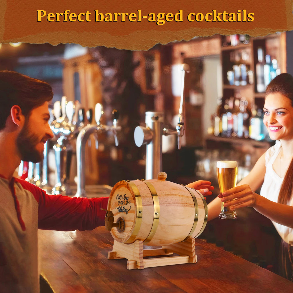 Mini Oak Whiskey Barrel | Home Bar Gift | Personalised Engraving