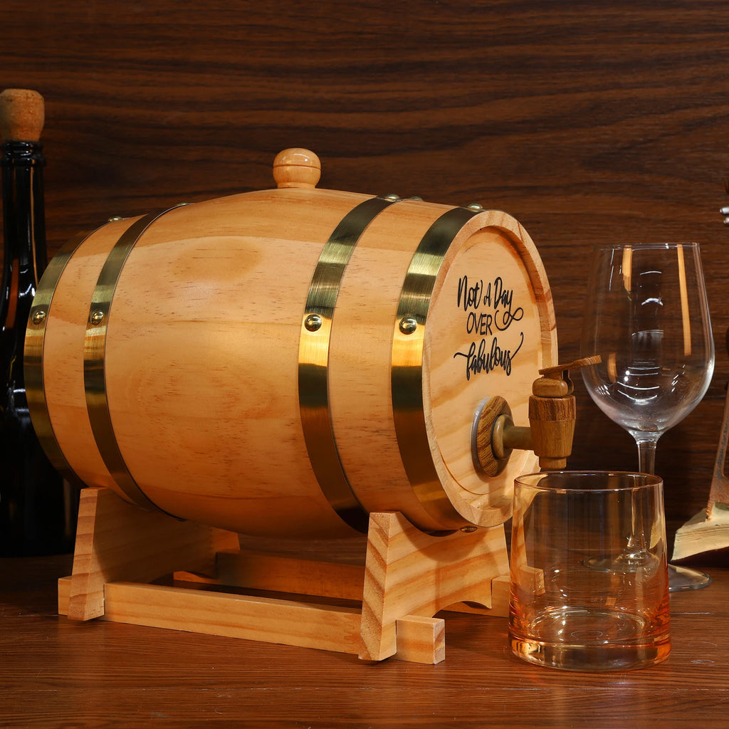 Mini Oak Whiskey Barrel | Home Bar Gift | Personalised Engraving