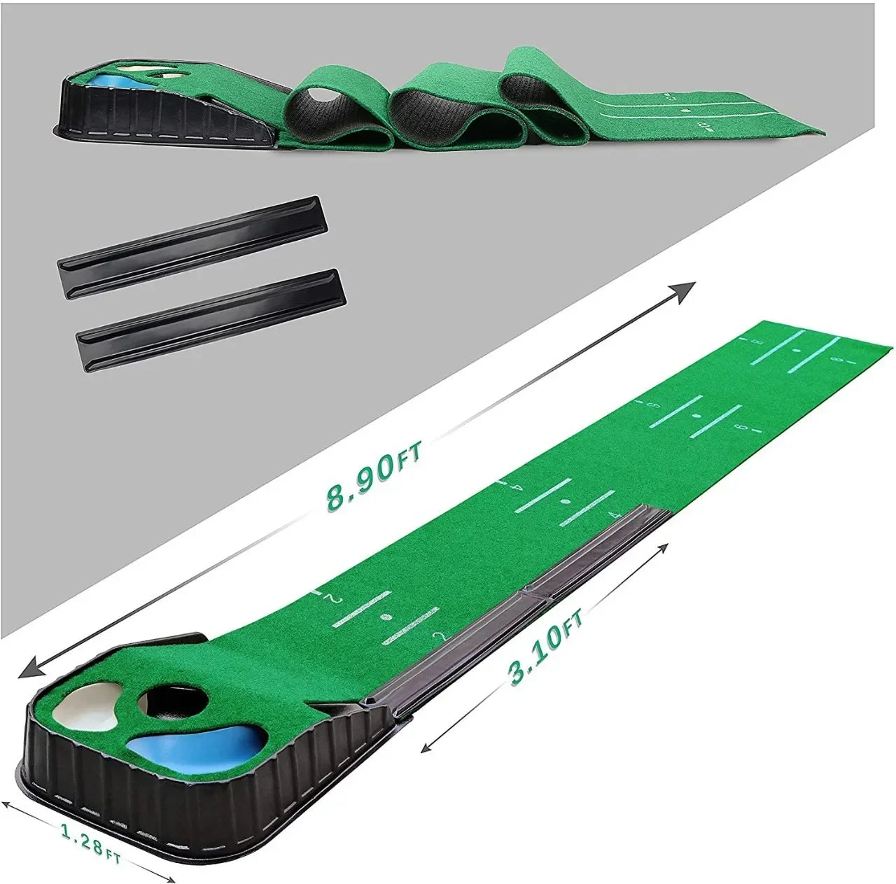Indoor Golf Putting Mat | Practice Green with Ball Return