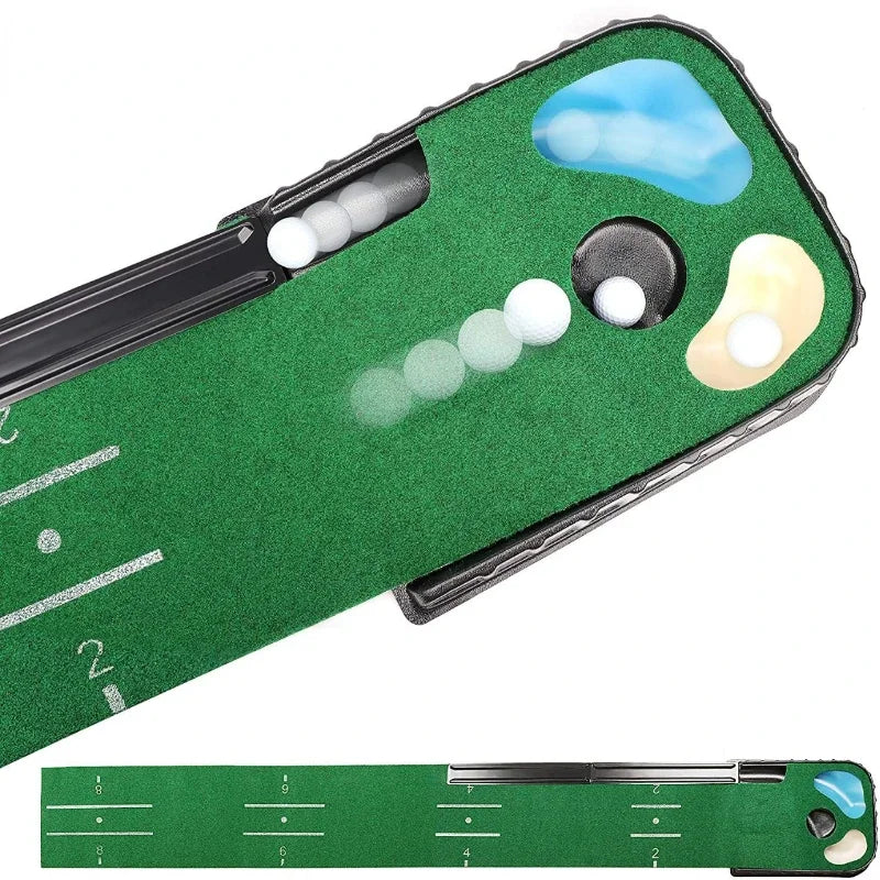 Indoor Golf Putting Mat | Practice Green with Ball Return